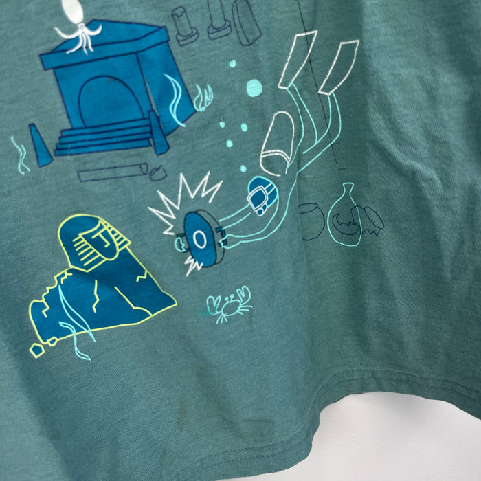 Tea Collection Short Sleeve Green Underwater Graphic T-Shirt 8