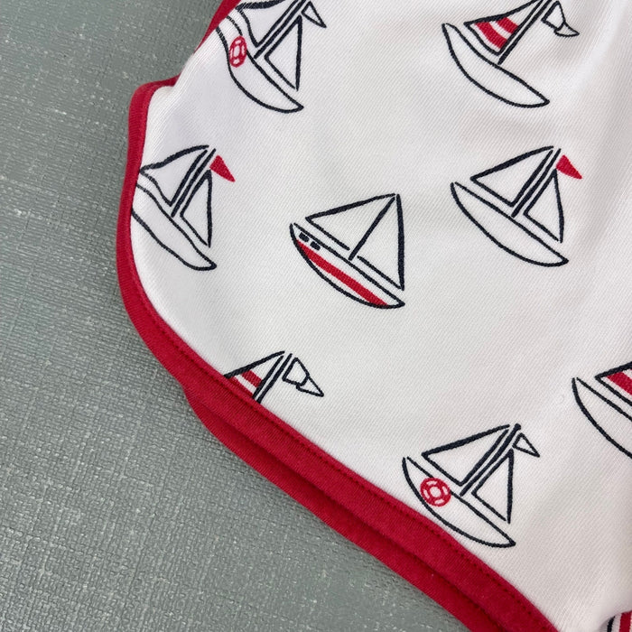 The Beaufort Bonnet Company Cheryl Shorts Undulata Regatta Richmond Red 3T