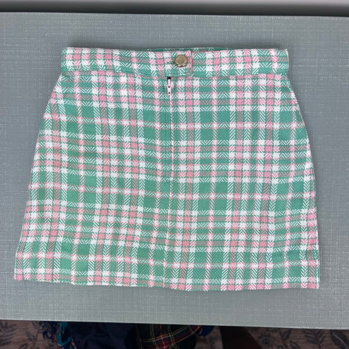 The Beaufort Bonnet Company Perrin Pocket Skirt Putney Plaid with Brass Buttons 8