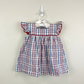 The Beaufort Bonnet Company Rosemary Ruffle Dress Seersucker Plaid 12-18 Months