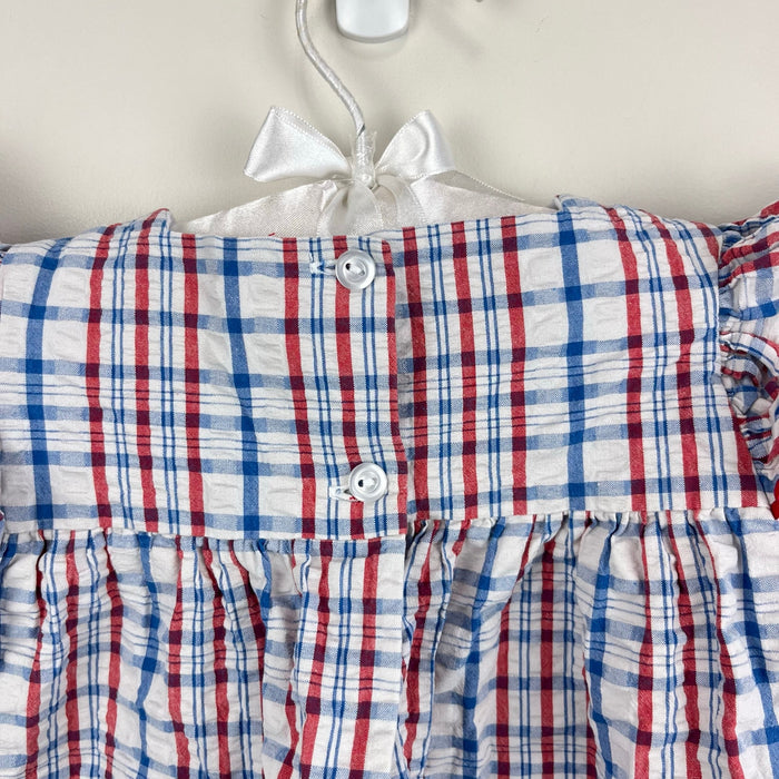 The Beaufort Bonnet Company Rosemary Ruffle Dress Seersucker Plaid 12-18 Months