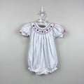The Beaufort Bonnet Company Sandy Smocked Bubble Worth Avenue White 18-24 Months