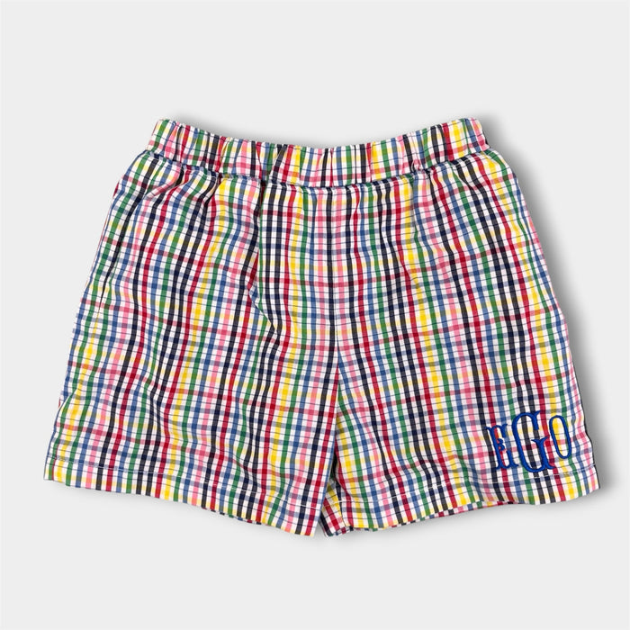 The Beaufort Bonnet Company Shelton Shorts Paint Set Plaid Nantucket Navy 5T