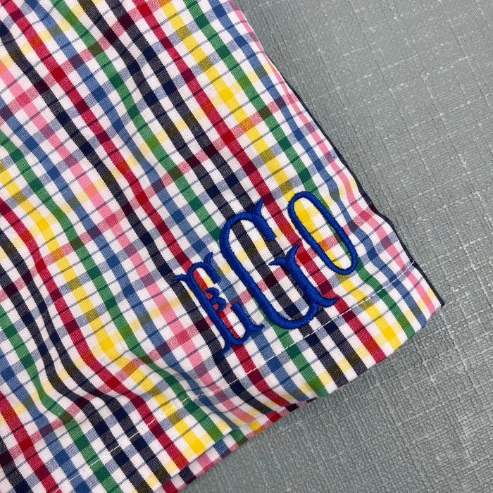The Beaufort Bonnet Company Shelton Shorts Paint Set Plaid Nantucket Navy 5T