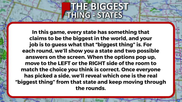 The Biggest Thing - States
