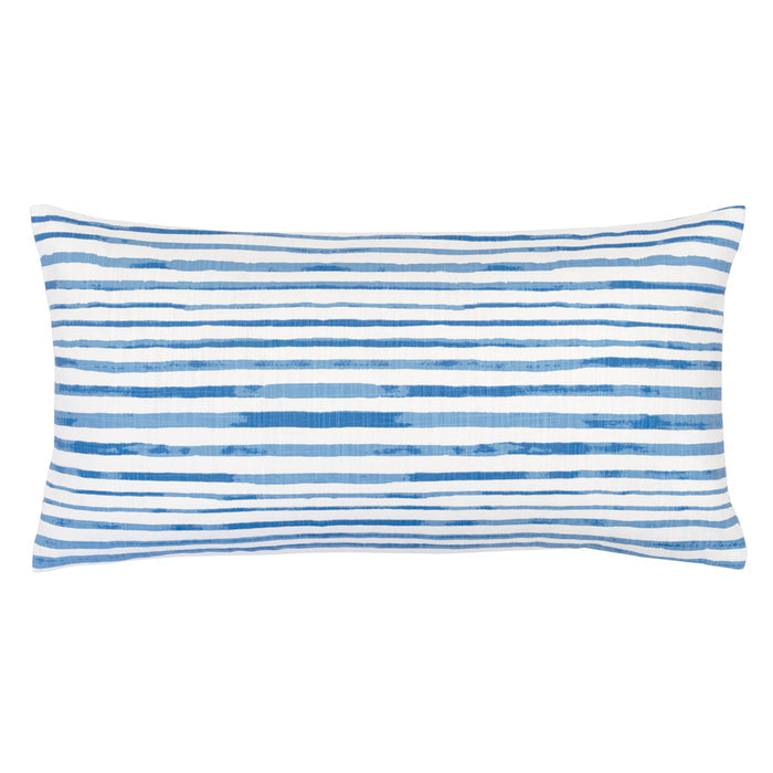 The Blue Coastal Stripes Throw Pillow