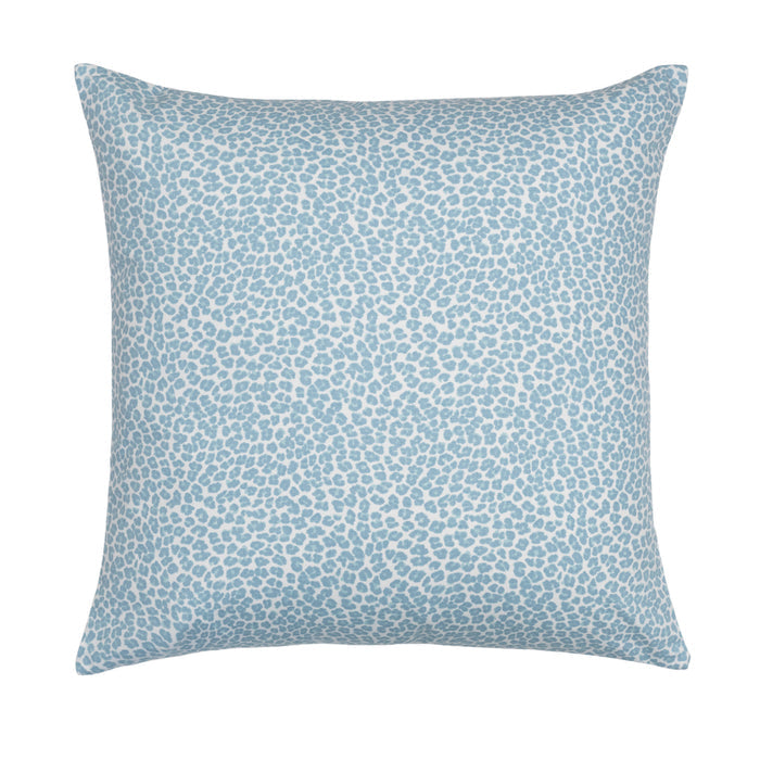 The Blue Leopard Square Throw Pillow