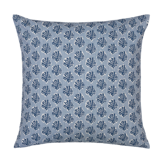 The Blue Marine Reef Square Throw Pillow