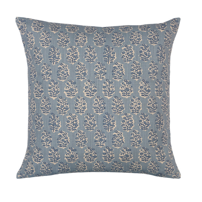 The Blue Sea Blossom Square Throw Pillow