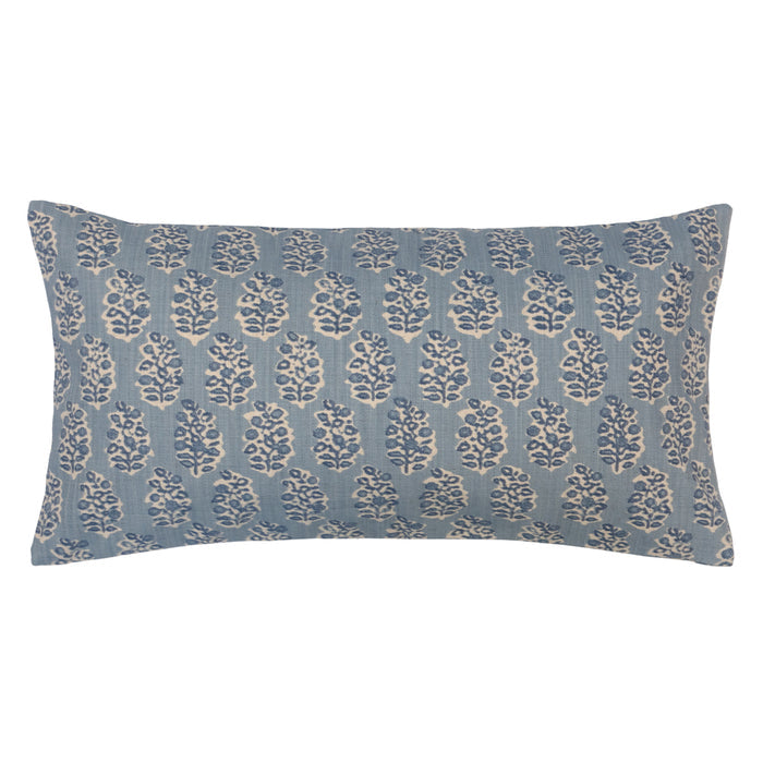 The Blue Sea Blossom Throw Pillow