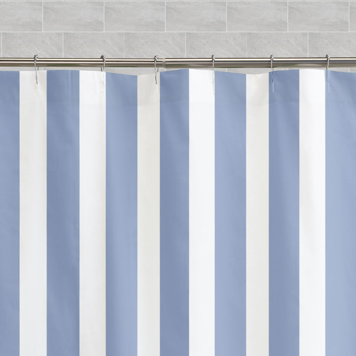 The Coastal Blue Sailor Striped Shower Curtain