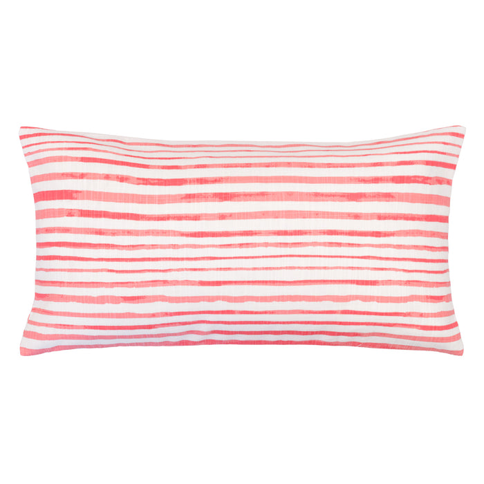 The Coral Coastal Stripes Throw Pillow