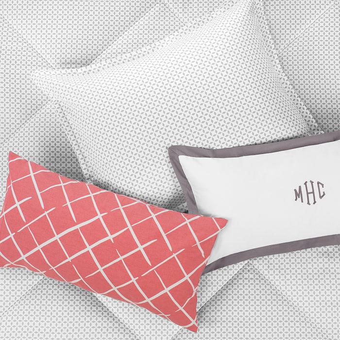The Coral Diamonds Throw Pillow