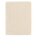 The Cream Border Ribbed Knit Throw