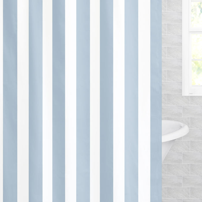 The French Blue Sailor Striped Shower Curtain