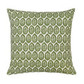 The Green Boho Leaf Square Throw Pillow