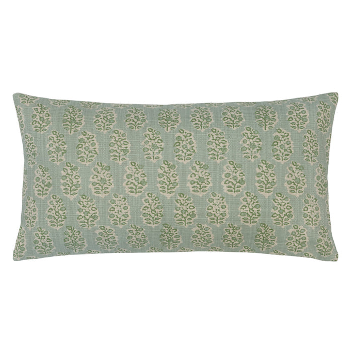 The Green Sea Blossom Throw Pillow
