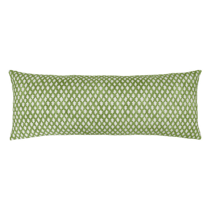 The Green Sprig Extra Long Lumbar Throw Pillow