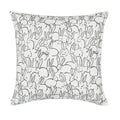 The Grey Bunnies Square Throw Pillow