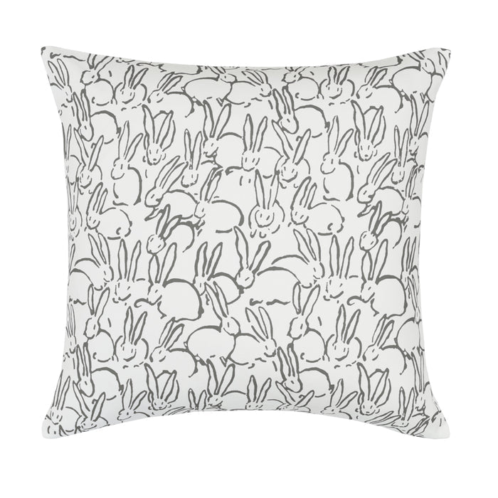 The Grey Bunnies Square Throw Pillow