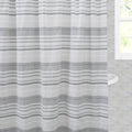The Grey Dotted Stripe Shower Curtain