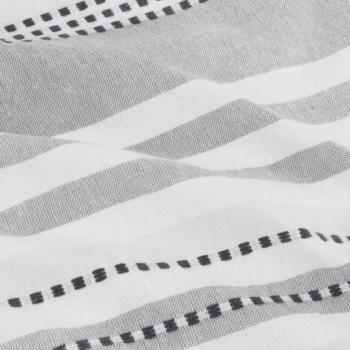 The Grey Dotted Stripe Shower Curtain