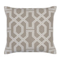 The Grey Fretwork Square Throw Pillow