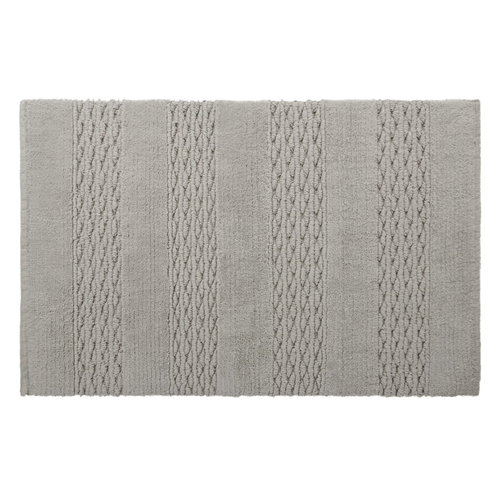 The Grey Shoreline Weave Bath Mat