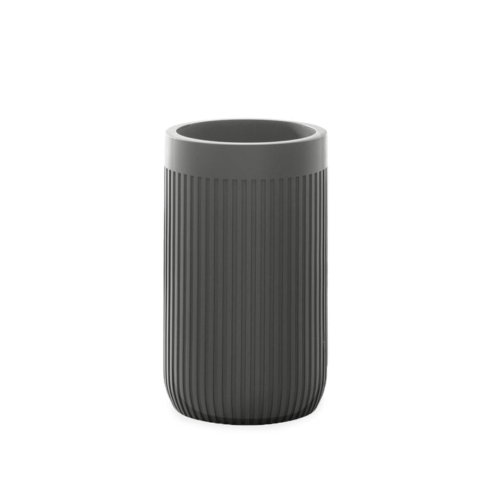 The Modern Ribbed Grey Bath Accessories