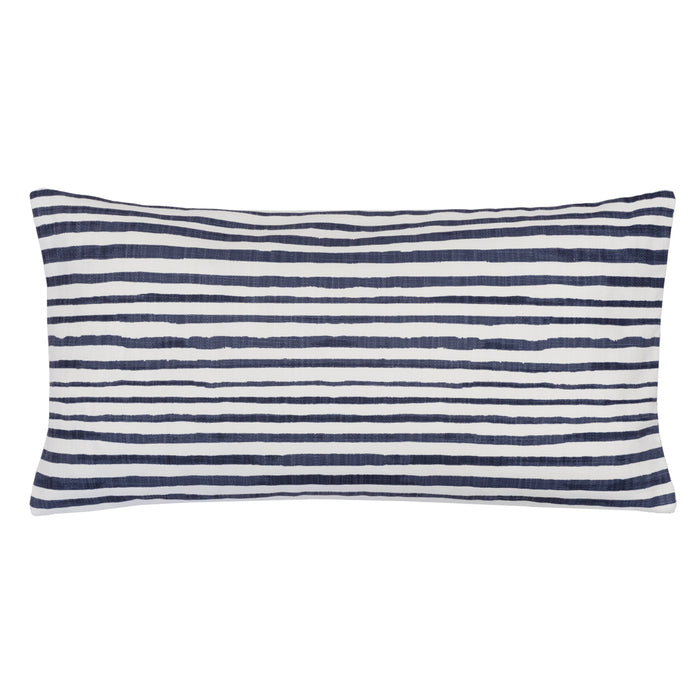The Navy Coastal Stripes Throw Pillow
