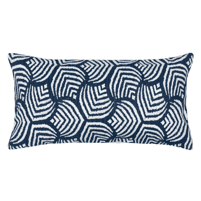 The Navy Modern Shells Throw Pillow