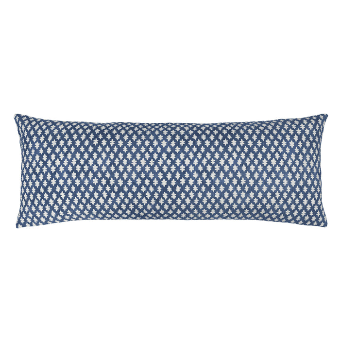 The Navy Sprig Extra Long Lumbar Throw Pillow