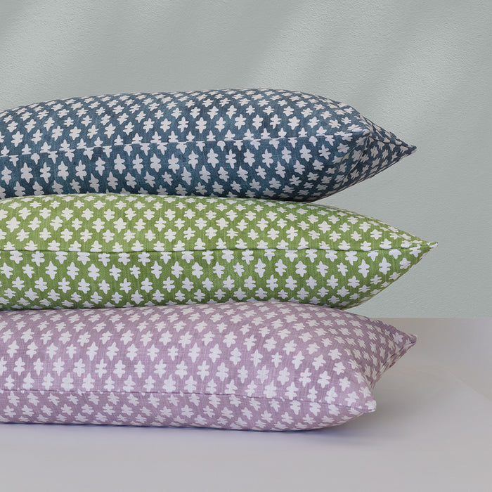 The Navy Sprig Extra Long Lumbar Throw Pillow