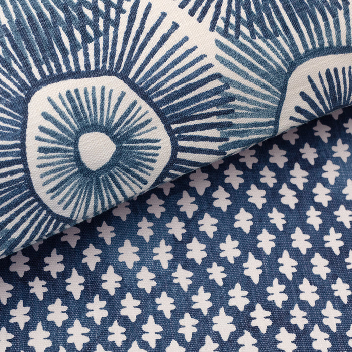 The Navy Sprig Throw Pillow