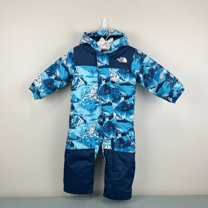 The North Face Baby Freedom Snow Suit Blue Snow Peak Mountains 6-12 Months