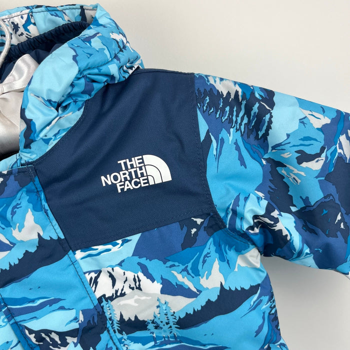 The North Face Baby Freedom Snow Suit Blue Snow Peak Mountains 6-12 Months