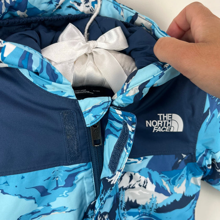 The North Face Baby Freedom Snow Suit Blue Snow Peak Mountains 6-12 Months
