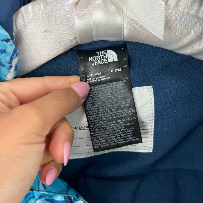 The North Face Baby Freedom Snow Suit Blue Snow Peak Mountains 6-12 Months