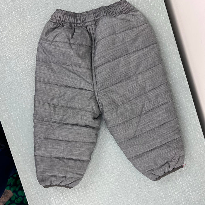 The North Face Baby Reversible Perrito Snow Pants Gray Woodland Animals 3-6 Months