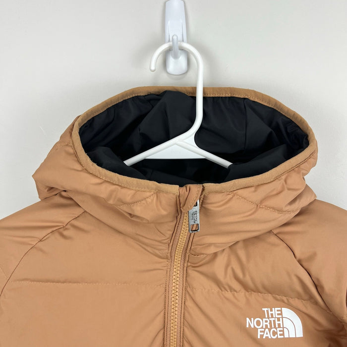 The North Face Boys' Reversible 600 Down Jacket Almond Butter Black XL 14/16