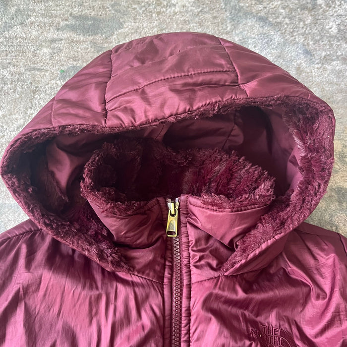 The North Face Girls Mossbud Swirl Parka Deep Garnet Red Large 14/16