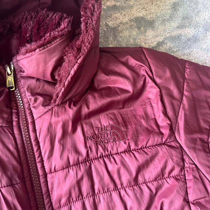 The North Face Girls Mossbud Swirl Parka Deep Garnet Red Large 14/16