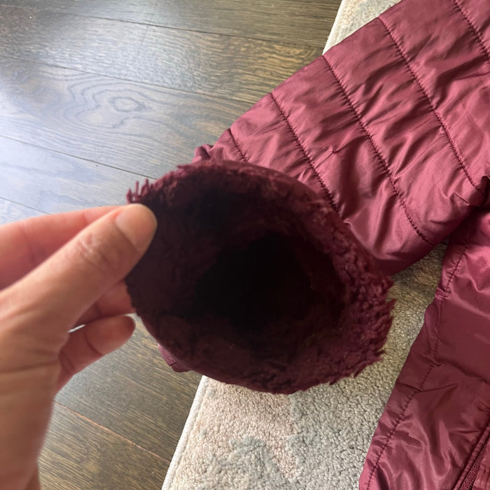 The North Face Girls Mossbud Swirl Parka Deep Garnet Red Large 14/16