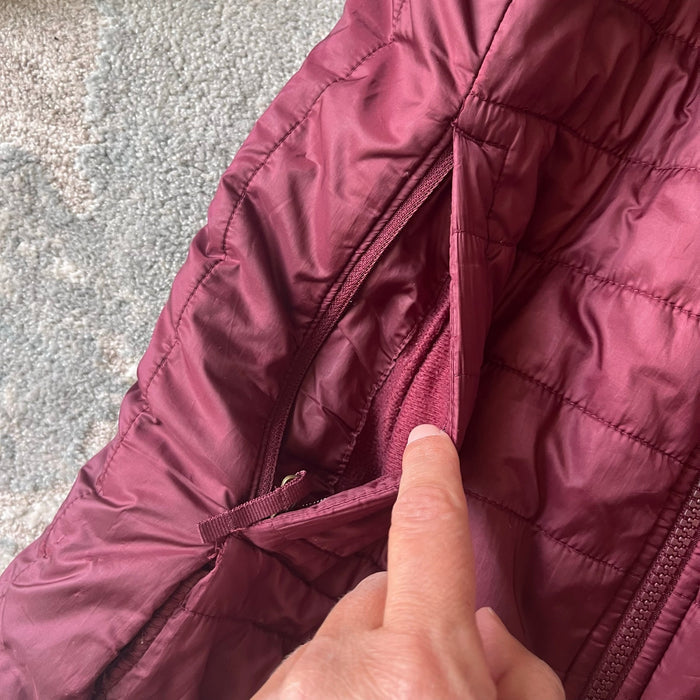 The North Face Girls Mossbud Swirl Parka Deep Garnet Red Large 14/16