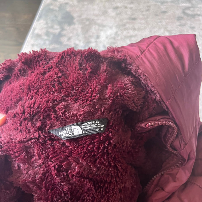 The North Face Girls Mossbud Swirl Parka Deep Garnet Red Large 14/16