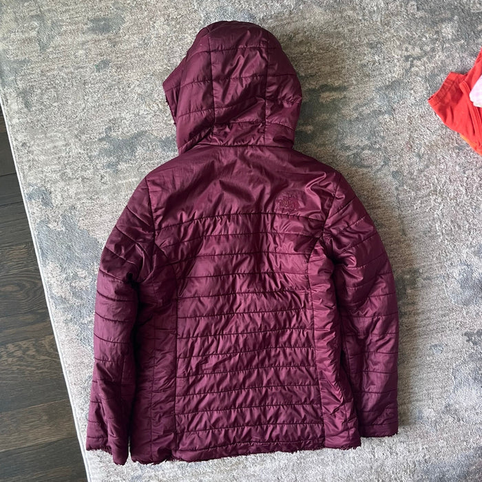 The North Face Girls Mossbud Swirl Parka Deep Garnet Red Large 14/16