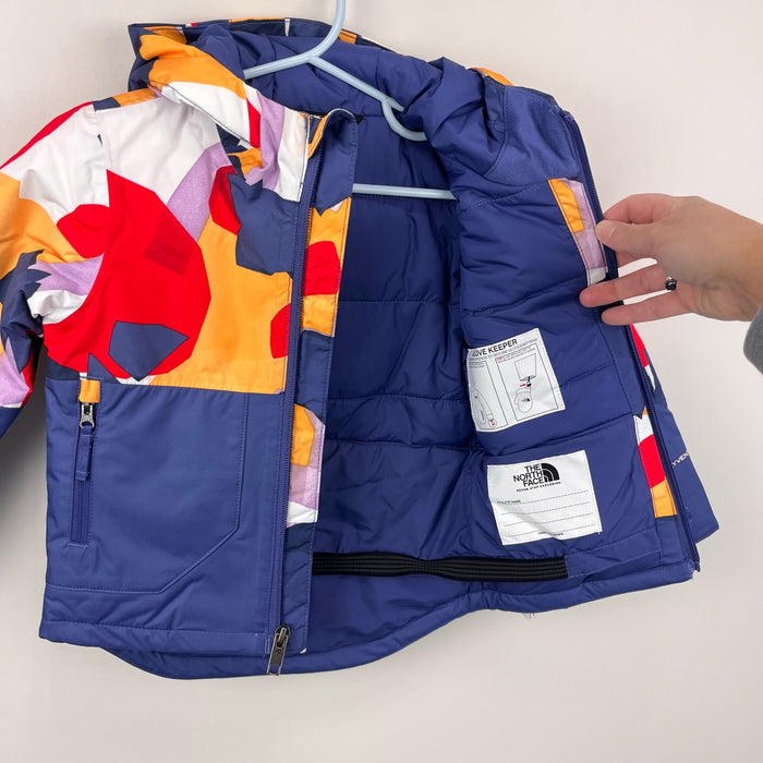 The North Face Kids' Freedom Insulated Ski Jacket Cave Blue Collage Shapes 2T NWT