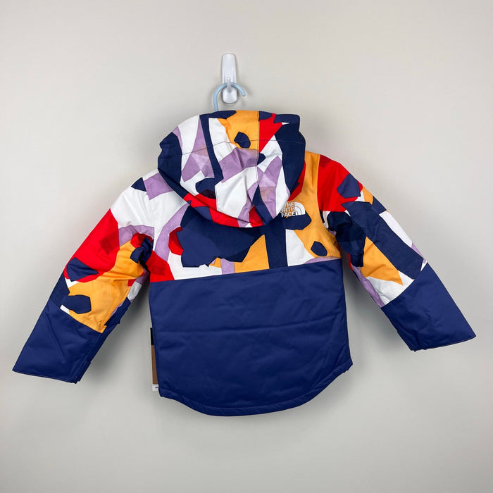 The North Face Kids' Freedom Insulated Ski Jacket Cave Blue Collage Shapes 2T NWT