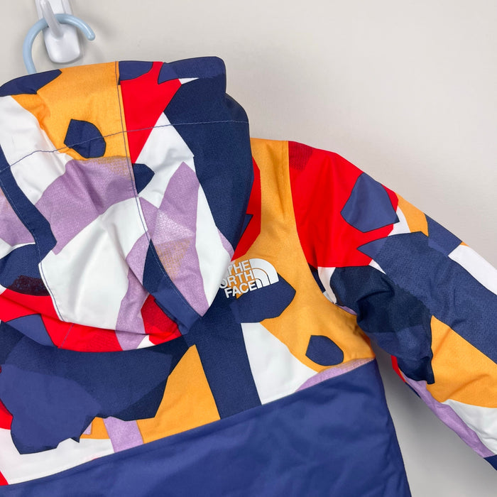 The North Face Kids' Freedom Insulated Ski Jacket Cave Blue Collage Shapes 2T NWT