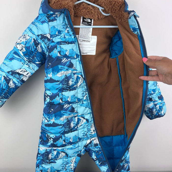 The North Face Thermoball Eco Bunting One Piece Snow Suit Shady Blue 18-24 Months NWOT